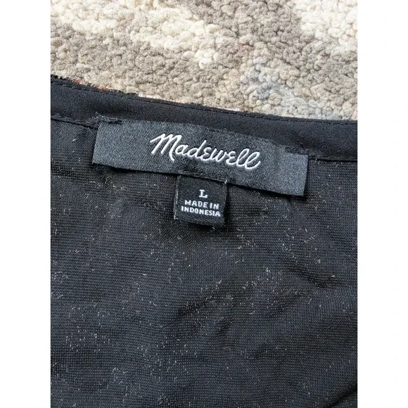 Madewell Velvet Tulip-Sleeve Ruffle Top in Petite Blooms Plus SZ Large - Picture 3 of 10